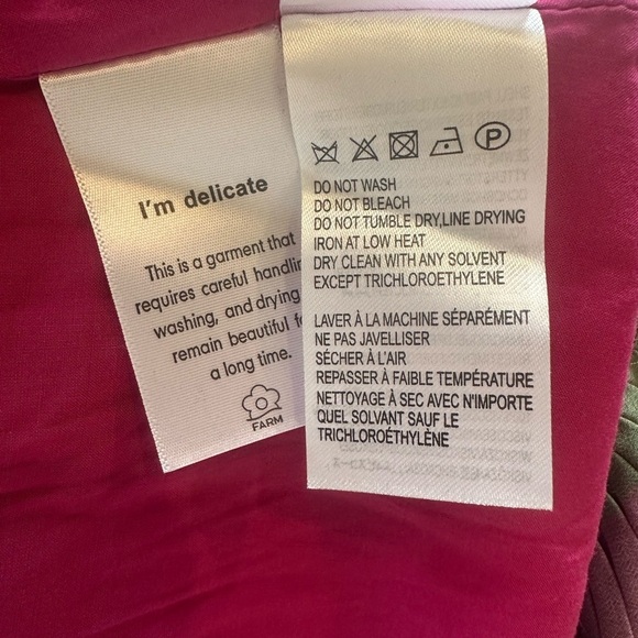 Farm Rio Painted Stripes Blouson-Sleeve Pleated Dress - Size Large - Picture 16 of 16